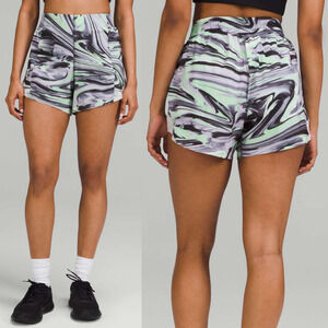LULULEMON Hotty Hot High-Rise Short 4" Paint Glide Warp Multi Size 2